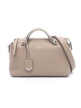 Fendi by the Way Medium 2-Way Gray Leather Handbag
